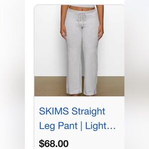 Grey skims tie pants